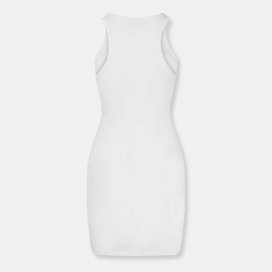 Racer Ribbed Mini Dress  