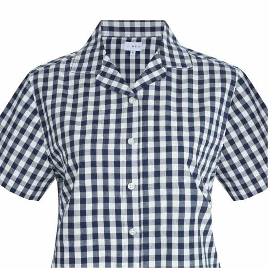 Дамски пижами Linea Ss Pj Shirt Ld99 Морско синьо/Бяло Linea Ss Pj Shirt Ld99 Морско синьо/Бяло Дамски пижами