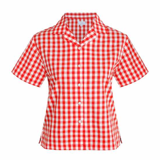 Дамски пижами Linea Ss Pj Shirt Ld99 Червено/Бяло Linea Ss Pj Shirt Ld99 Червено/Бяло Дамски пижами