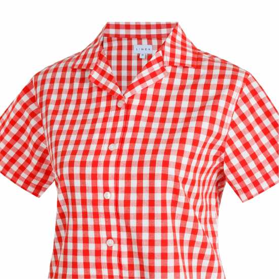 Дамски пижами Linea Ss Pj Shirt Ld99 Червено/Бяло Linea Ss Pj Shirt Ld99 Червено/Бяло Дамски пижами