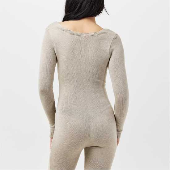 Missy Empire Knitted Long Sleeve Jumpsuit Womens  Дамски поли и рокли