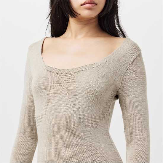 Missy Empire Knitted Long Sleeve Jumpsuit Womens  Дамски поли и рокли