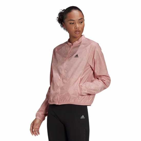 Adidas Women's  Water Resistant Long Sleeve Performance Running Jacket  