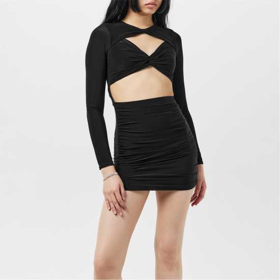 Slinky Cut Out Dress Womens  
