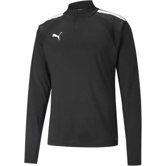 Puma Полар Мъже Teamliga Quarter Zip Top Fleece Mens Черно 