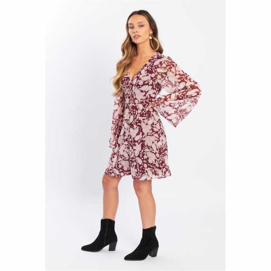 Be You Bell Sleeve Mini Dress Пейсли 