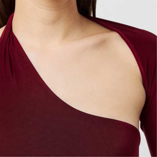 Missy Empire One Sleeve Slinky Mini Dress Missy Empire One Sleeve Slinky Mini Dress