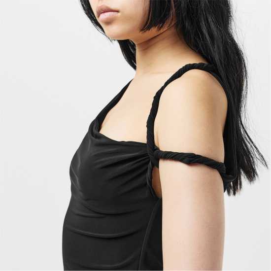 Twist Strap Mini Dress Womens Twist Strap Mini Dress Womens