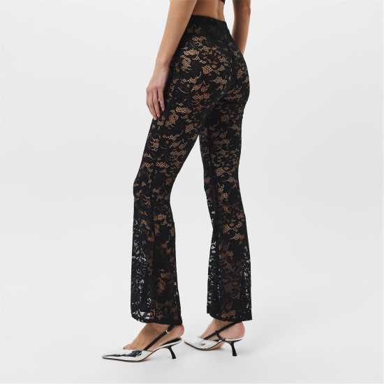 Missy Empire Lace Flared Trousers Womens Черно 