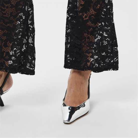 Missy Empire Lace Flared Trousers Womens Черно 