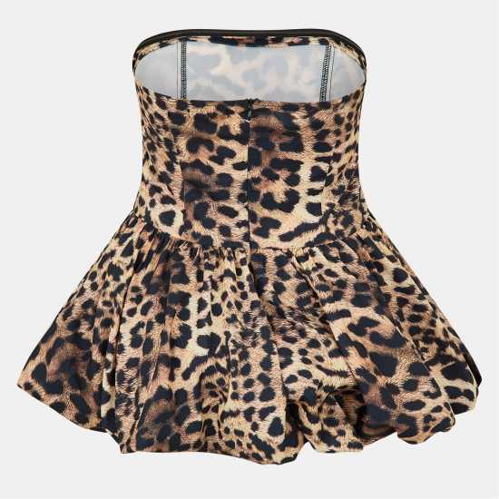 Puff Ball Bandeau Mini Dress Womens  