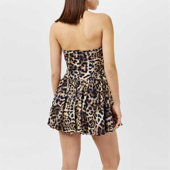 Puff Ball Bandeau Mini Dress Womens  