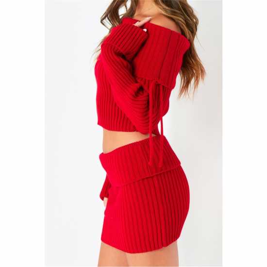 Дамски пуловери и жилетки Дамска Пола Missy Empire Knitted Fold Down Skirt Womens Дамска Пола Missy Empire Knitted Fold Down Skirt Womens Дамски пуловери и жилетки