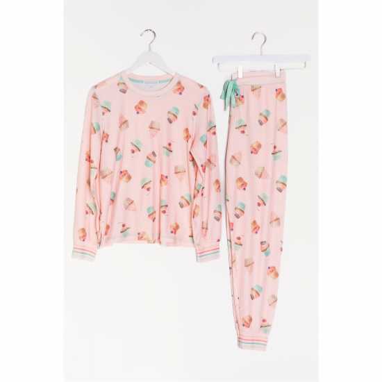 Дамски пижами Salvage Sweets Treats & Cupcake Dreams Pyjama Set Salvage Sweets Treats & Cupcake Dreams Pyjama Set Дамски пижами