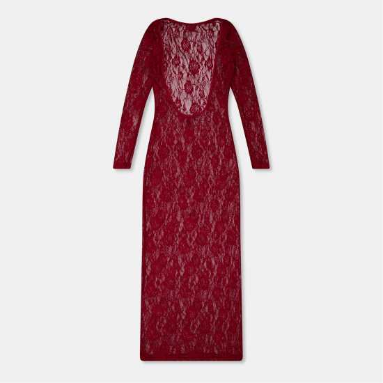 Lace Open Back Maxi Dress Womens  