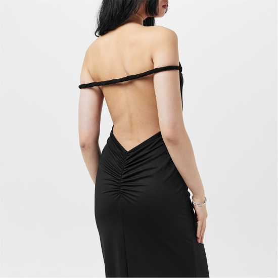 Twist Back Slinky Maxi Dress Womens  