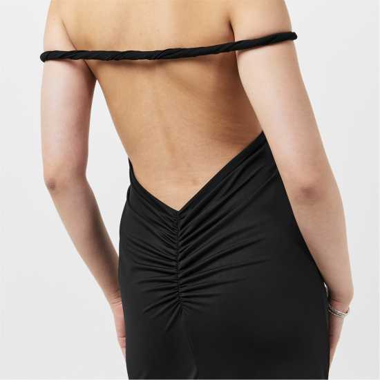 Twist Back Slinky Maxi Dress Womens  