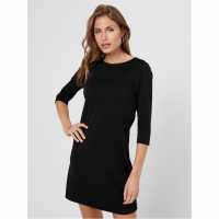 Рокля Жарсе Only Brilliant Three Quartersleeve Jersey Dress Черно Дамски поли и рокли
