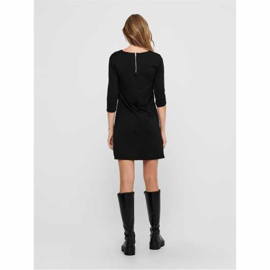 Рокля Жарсе Only Brilliant Three Quartersleeve Jersey Dress Черно Дамски поли и рокли