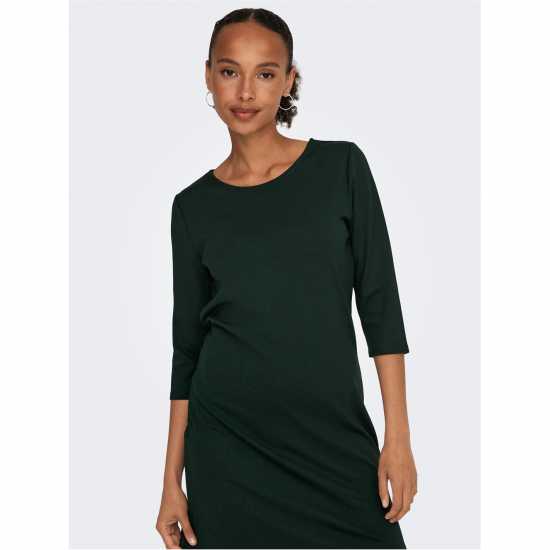 Рокля Жарсе Only Brilliant Three Quartersleeve Jersey Dress Смърчово гърло Дамски поли и рокли