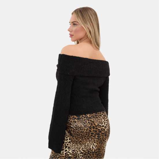 I Saw It First Boucle Bandeau Jumper Black I Saw It First Boucle Bandeau Jumper Black