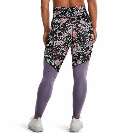 Under Armour Fly Fast Tights Womens Black / Purple - Дамски клинове за фитнес