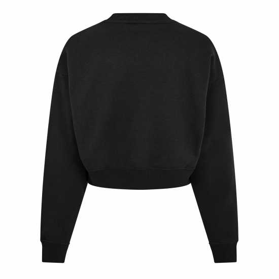 Champion Crop Collegiate Sweatshirt Black Дамски суичъри и блузи с качулки