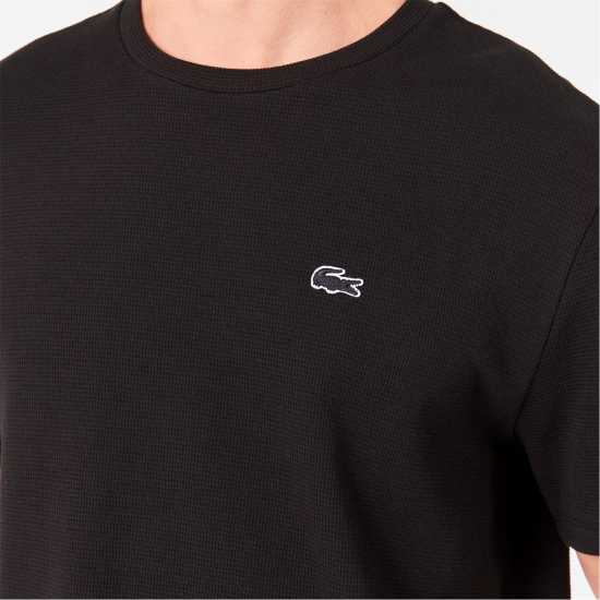 Lacoste Men's Waffle Pyjama Shorts Sleeve Top Черно 031 