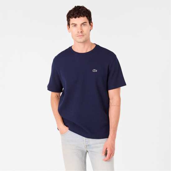 Lacoste Men's Waffle Pyjama Shorts Sleeve Top Нави 166 
