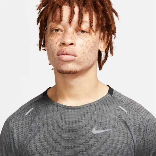 Nike Мъжка Тениска За Бягане Dri-Fit Techknit Short Sleeve Running T Shirt Mens  Мъжки дрехи за бягане