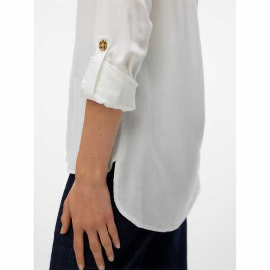 Vero Moda Риза С Дълъг Ръкав Long Sleeve Shirt Снежана Бяла Дамски ризи и тениски