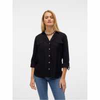 Vero Moda Риза С Дълъг Ръкав Long Sleeve Shirt Черно Дамски ризи и тениски