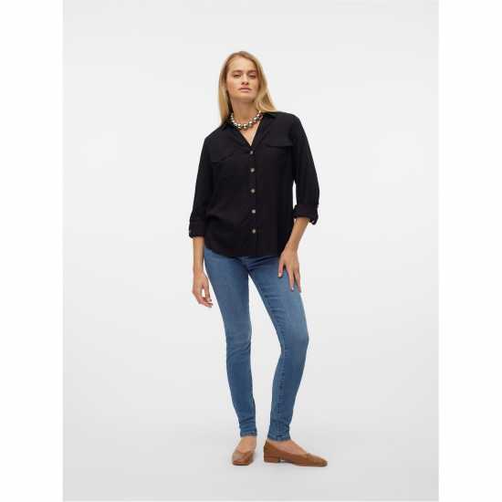 Дамски ризи и тениски Vero Moda Риза С Дълъг Ръкав Long Sleeve Shirt Черно Vero Moda Риза С Дълъг Ръкав Long Sleeve Shirt Черно Дамски ризи и тениски