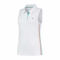 K Swiss Блуза С Яка Sleeveless Performance Polo Shirt Womens Бяло Бадминтон