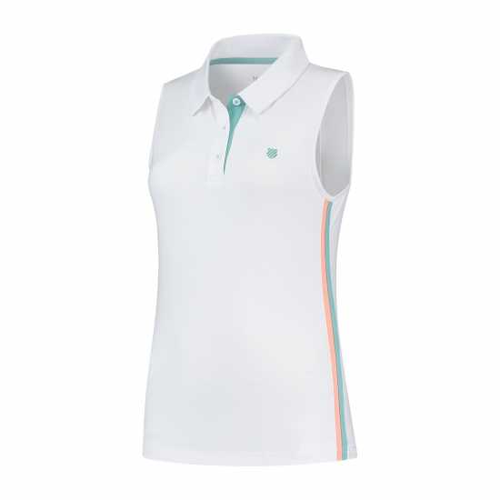 Бадминтон K Swiss Блуза С Яка Sleeveless Performance Polo Shirt Womens Бяло K Swiss Блуза С Яка Sleeveless Performance Polo Shirt Womens Бяло Бадминтон