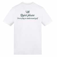 Awd Adults Printed Golf Masters Tee Quiet Please 