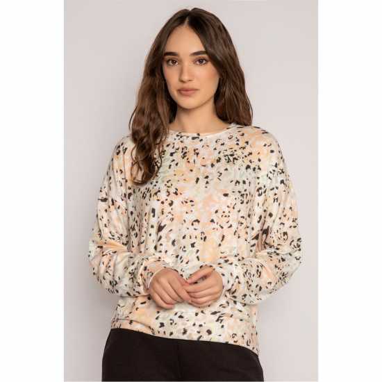 Дамски пижами Salvage Floral Crew Neck Shirt Salvage Floral Crew Neck Shirt Дамски пижами