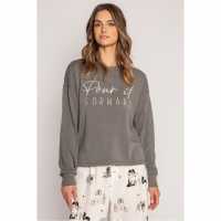 Pj Salvage Salvage Crew Neck Shirt Grau-Mel. Дамски пижами
