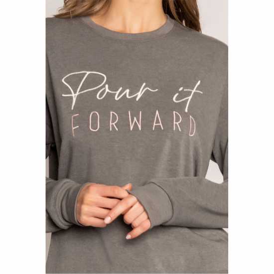 Дамски пижами Pj Salvage Salvage Crew Neck Shirt Grau-Mel. Pj Salvage Salvage Crew Neck Shirt Grau-Mel. Дамски пижами