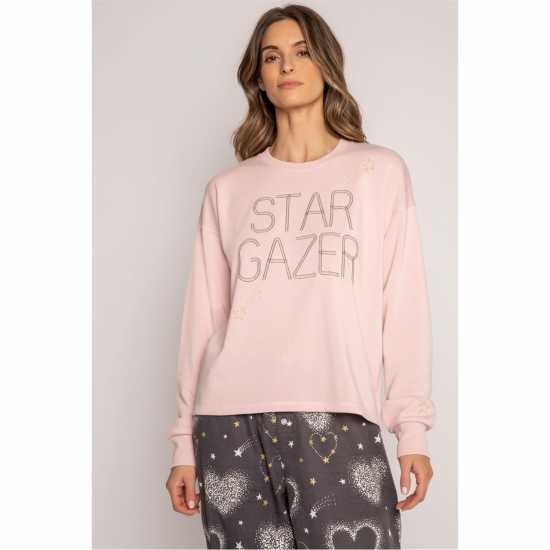 Дамски пижами Pj Salvage Salvage Crew Neck Shirt Rosa Pj Salvage Salvage Crew Neck Shirt Rosa Дамски пижами
