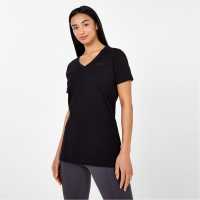 Everlast V Neck T-Shirt Black Дамски тениски и фланелки