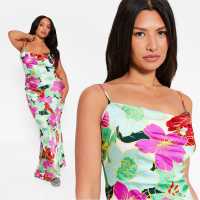 I Saw It First Printed Cami Cowl Neck Maxi Dress