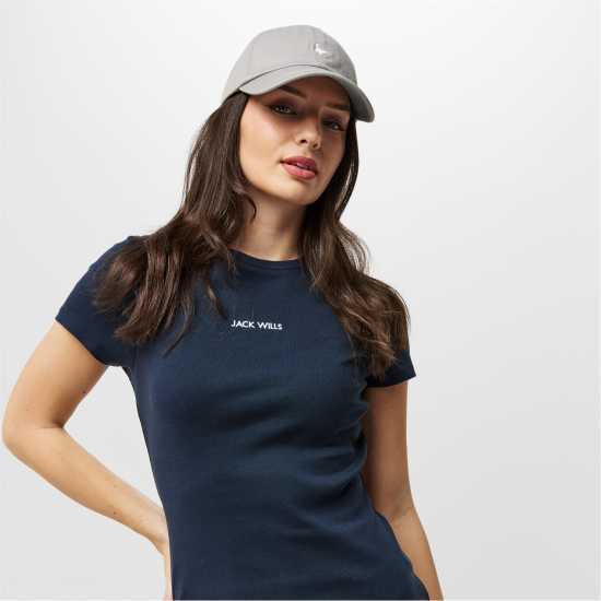 Дамски поли и рокли Jack Wills Jersey Mini Dress Морска синьо Jack Wills Jersey Mini Dress Морска синьо Дамски поли и рокли