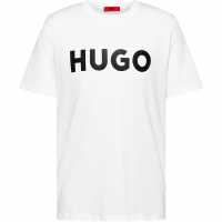 Hugo Тениска Dulivio T Shirt Бяло/Черно 120 Мъжки ризи
