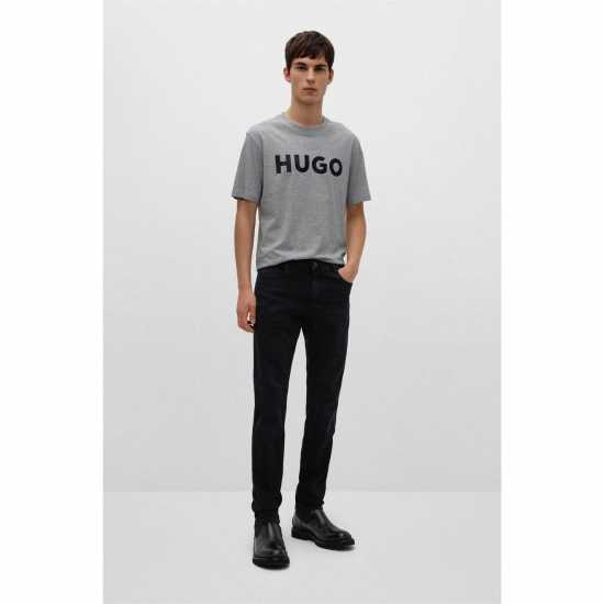 Hugo Тениска Dulivio T Shirt Grey/Black 062 Мъжки ризи