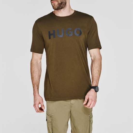 Hugo Тениска Dulivio T Shirt Khaki 304 Мъжки ризи