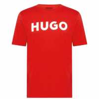 Hugo Тениска Dulivio T Shirt Red/White 693 Мъжки ризи