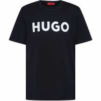 Hugo Тениска Dulivio T Shirt Морско синьо/Бяло 405 Мъжки ризи