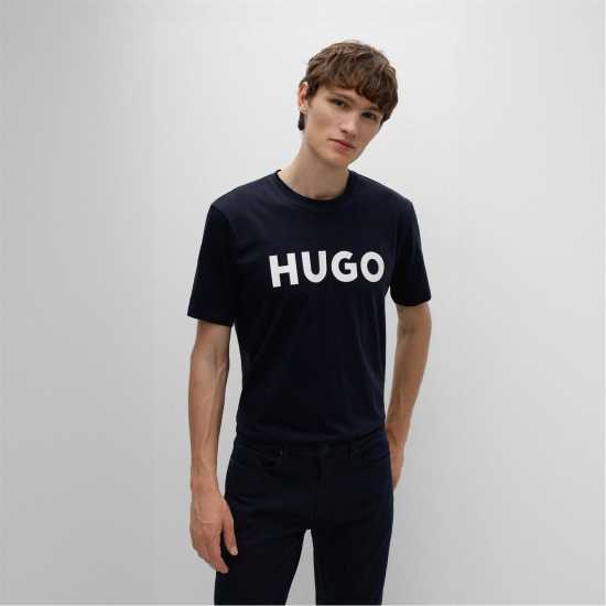 Hugo Boss Тениска Hugo Dulivio T Shirt Морско синьо/Бяло 405 