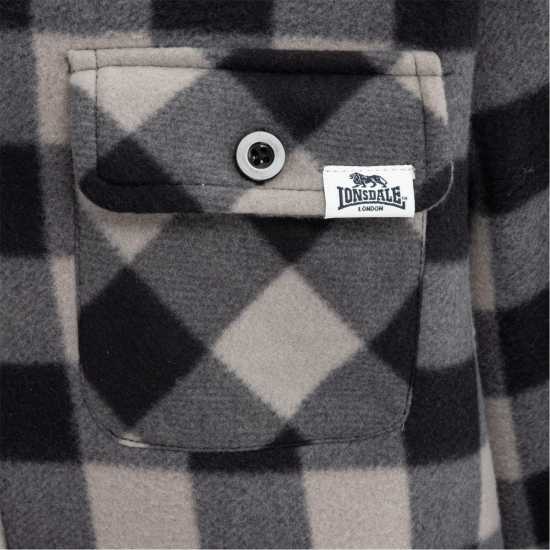 Lonsdale Шерпа Яке Hooded Long Sleeve Sherpa Jacket Тъмно сиво Lonsdale Шерпа Яке Hooded Long Sleeve Sherpa Jacket Тъмно сиво